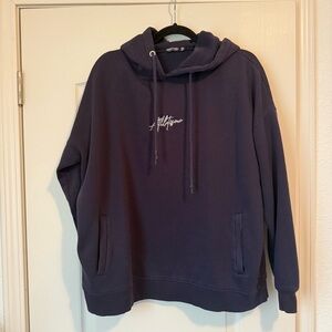 Navy Hoodie with Embroidered from nasty gal